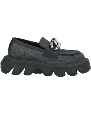 Casadei Loafers Leather, Textile Fibres - Grey