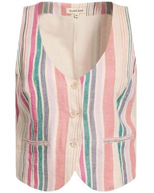 Surkana Tailored Vests - Pink