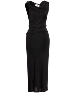 SOLOTRE Maxi Dress Viscose - Black