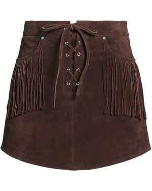 ARIZONA LOVE Chocolate Mini Skirt Cow Leather - Brown