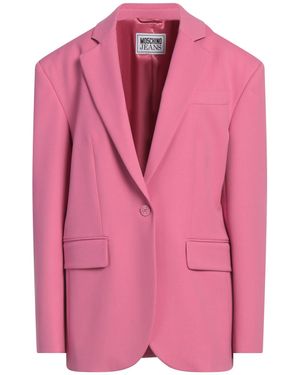 Moschino Blazer Polyester, Virgin Wool, Elastane - Pink