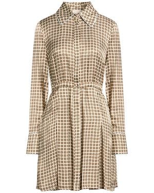 Crida Milano Mini Dress Viscose, Silk - Natural