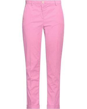 19.70 Nineteen Seventy Trousers Cotton, Linen, Elastane - Pink