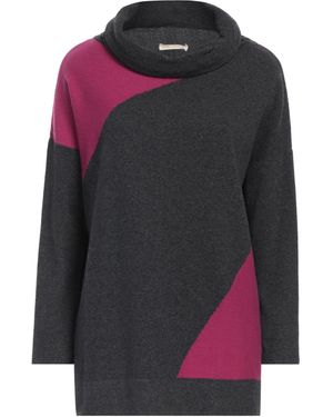 Rossopuro Charcoal Turtleneck Wool, Cashmere - Gray