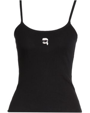 KARL LAGERFELD Tank Top Organic Cotton, Elastane - Black