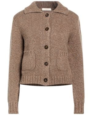 Zanone By Slowear Khaki Cardigan Alpaca Wool, Virgin Wool - Brown