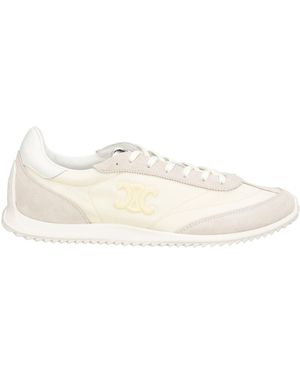 Celine Cream Trainers Textile Fibres, Calfskin - Natural