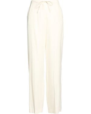Caractere Ivory Pants Viscose, Wool - White