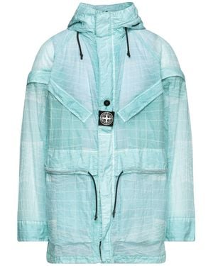 Stone Island Light Overcoat & Trench Coat Polyamide - Blue