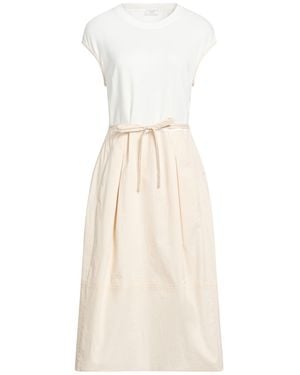 Peserico Midi Dress Cotton, Polyamide, Elastane - White