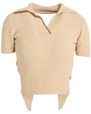 Jacquemus Sand Jumper Cotton, Polyamide, Viscose - Natural