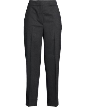 Peserico Charcoal Trousers Wool, Polyester, Elastane - Black