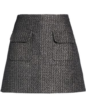 Self-Portrait Mini Skirt Polyester, Cotton, Metallic Fibre - Grey