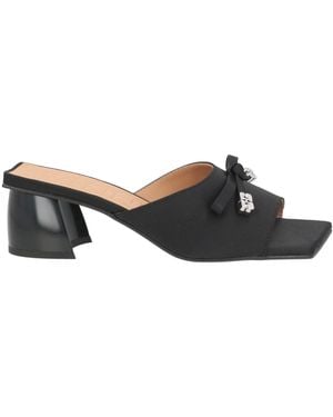 Ganni Sandals Textile Fibers - Black