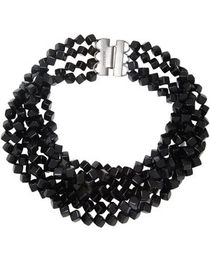 MEIMEIJ Necklace Plastic, Metal - Black
