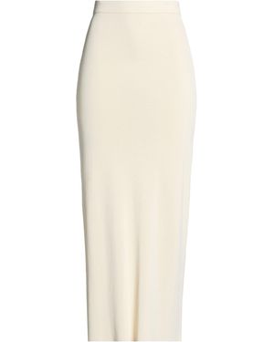 Isabel Benenato Ivory Maxi Skirt Viscose, Polyester - White