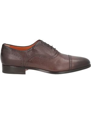 Santoni Lace-Up Shoes Leather - Brown