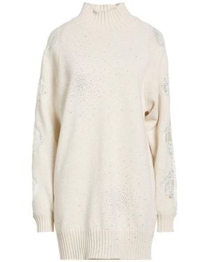 GIUSEPPE DI MORABITO Mini Dress Wool, Viscose, Polyamide, Cashmere - White
