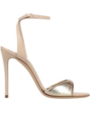 Casadei Platinum Sandals Leather - White