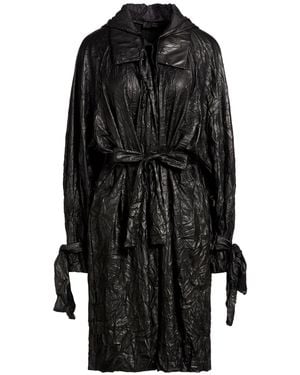 Maria Calderara Overcoat & Trench Coat Polyester, Polyurethane - Black