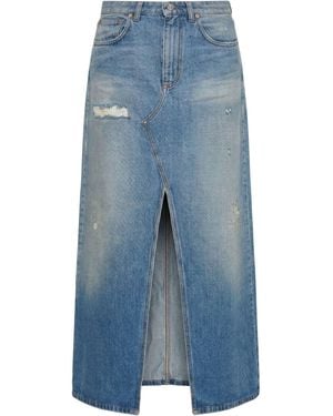 Department 5 Denim Skirt Cotton - Blue