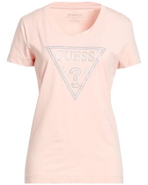 Guess T-Shirt Organic Cotton, Cotton, Elastane - Pink