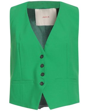 Jucca Tailored Vest Polyester, Virgin Wool, Elastane - Green
