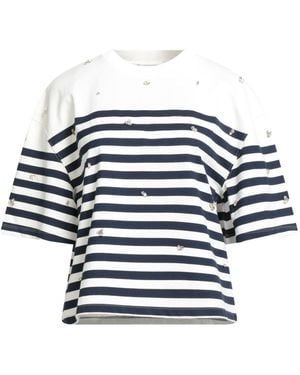 Sandro Ivory T-Shirt Cotton, Brass, Glass - Blue