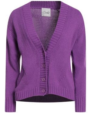 CROCHÈ Cardigan Polyamide, Viscose, Wool, Cashmere - Purple
