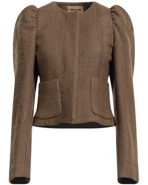 Uma Wang Camel Jacket Virgin Wool, Alpaca Wool, Wool, Polyamide, Cotton - Brown