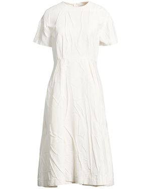 ODEEH Midi Dress Polyamide, Silk, Polyacrylic - White