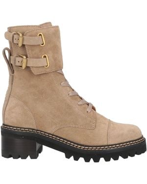 See By Chloé Ankle Boots Calfskin - Natural