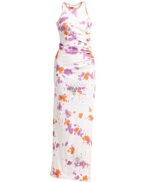 DES_PHEMMES Cream Maxi Dress Cotton, Elastane - Pink