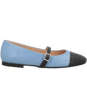 Divine Follie Azure Ballet Flats Leather - Blue