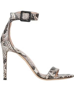 Giuseppe Zanotti Dark Sandals Leather - Metallic
