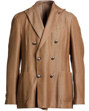 Lardini Blazer Wool, Tencel - Brown