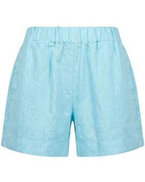120% Lino Shorts & Bermuda Shorts Linen - Blue