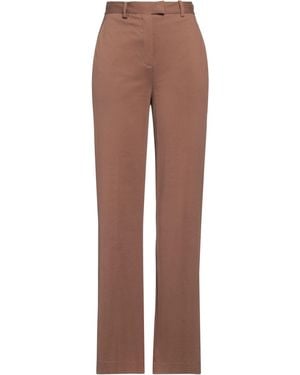 Circolo 1901 Wide-Leg Belted Cotton Trousers - Brown