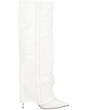 Le Silla Ivory Boot Textile Fibers - White
