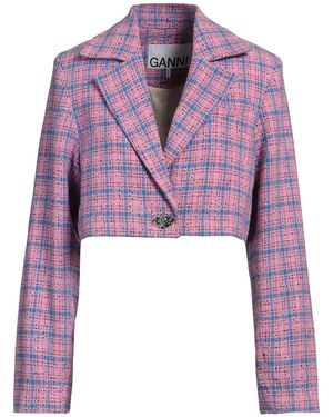 Ganni Blazer Organic Cotton, Cotton, Elastane - Purple