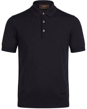 Moorer Polo Shirt Cotton, Silk, Cashmere - Black