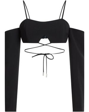 David Koma Top Acetate, Viscose, Elastane - Black