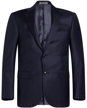 Corneliani Midnight Blazer Virgin Wool - Blue