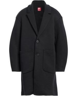 Nike Jersey Lapel Overcoat - Blue