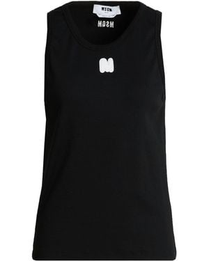 MSGM Tank Top Cotton, Elastane - Black