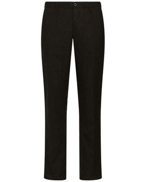 Incotex By Slowear Dark Pants Virgin Wool, Polyester, Elastane - Black