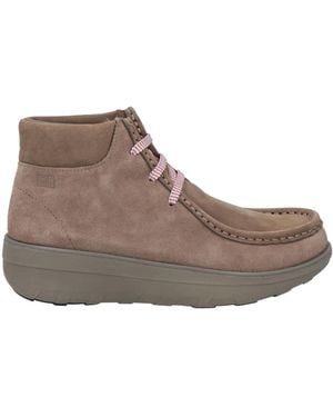 Fitflop Khaki Ankle Boots Leather - Brown