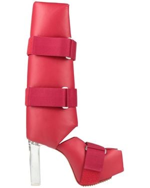 Rick Owens Boot Leather, Textile Fibres - Red