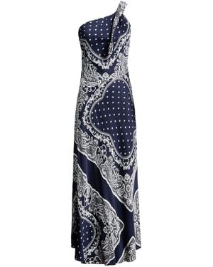 Sandro Maxi Dress Viscose - Blue