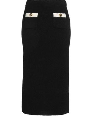 Alessandra Rich Midi Skirt Alpaca Wool, Polyamide, Virgin Wool - Black